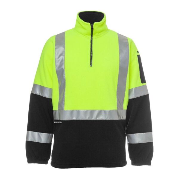 Mens Hi Vis (D+N) H Pattern Biomotion 1/2 Zip Polar Fleece Thumbnail