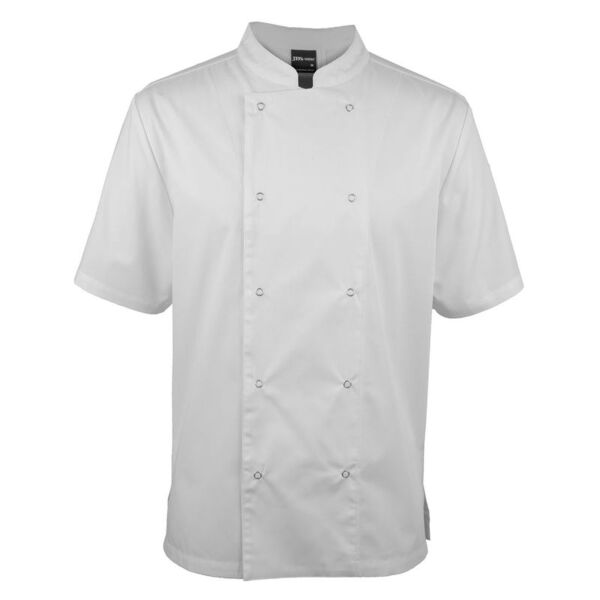 Short Sleeve Snap Button Chefs Jacket Thumbnail