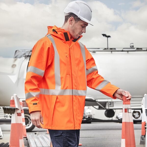 Mens Hi Vis X Back Heavy Duty Waterproof Jacket Thumbnail