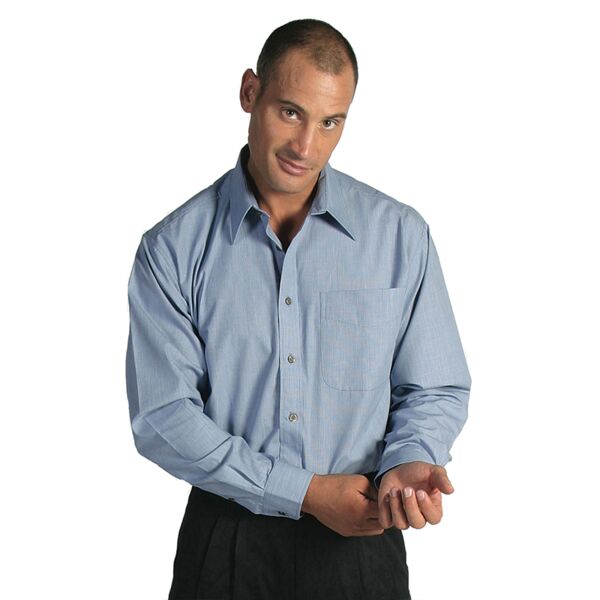 Mens Classic Mini (Check) Houndstooth Business Shirt Long Sleeve Shirt Thumbnail