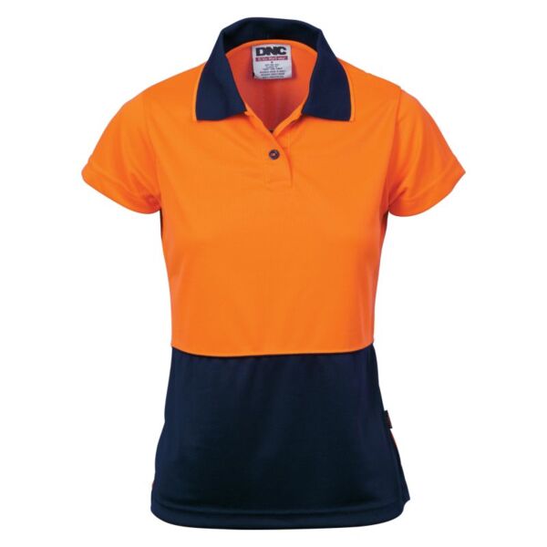 Womens HiVis Two Tone Polo - Short Sleeve Thumbnail